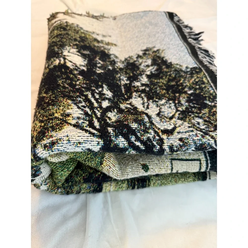 VTG Sunnyside Country Club Woven Golf Course Hole Throw Blanket 60